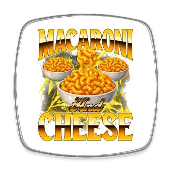 Pâtes réconfortantes drôles de macaronis au fromage - Magnet carré - blanc - Devant