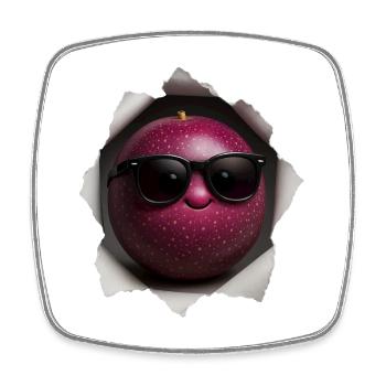 Fruit de la passion - Magnet carré - blanc - Devant