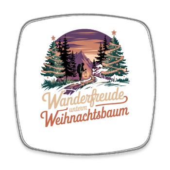 Wanderfreude unter dem Weihnachtsbaum - Viereckiger Kühlschrankmagnet - Weiß - Vorne