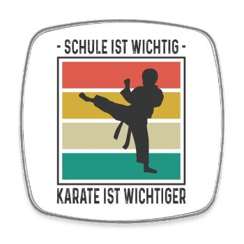 Kinder Karate Training Geschenke - Viereckiger Kühlschrankmagnet - Weiß - Vorne