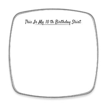 10th Anniversary 10 Years Anniversary - Square fridge magnet - white - Front