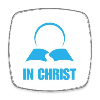 Getauft in Christus gegründet 2026 Christliche Taufe - Viereckiger Kühlschrankmagnet - Weiß - Vorne