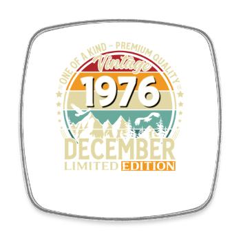 49e anniversaire Millésime décembre 1976 - Magnet carré - blanc - Devant
