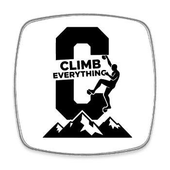 Climb Everything Kletterabenteuer - Viereckiger Kühlschrankmagnet - Weiß - Vorne
