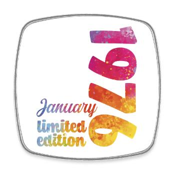Cadeau D'anniversaire Janvier 1976 Anniversaire  - Magnet carré - blanc - Devant