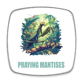 Mantes religieuses Mantes religieuses - Magnet carré - blanc - Devant