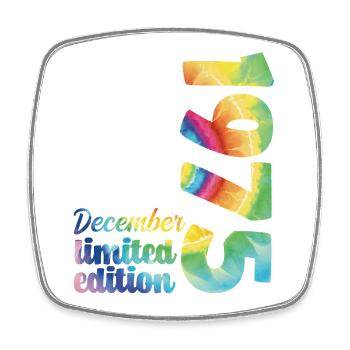 Anniversaire Décembre 1975 Cadeau Tie And Dye Tee - Magnet carré - blanc - Devant