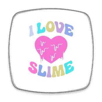 Slime Schleim Schleimig - Viereckiger Kühlschrankmagnet - Weiß - Vorne