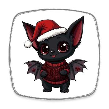Noël de Noël de Chauves-souris - Magnet carré - blanc - Devant