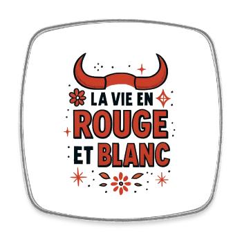Féria - La Vie en rouge et blanc - Magnet carré - blanc - Devant