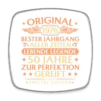 Anniversaire original 1976 Vintage 50 ans - Magnet carré - blanc - Devant