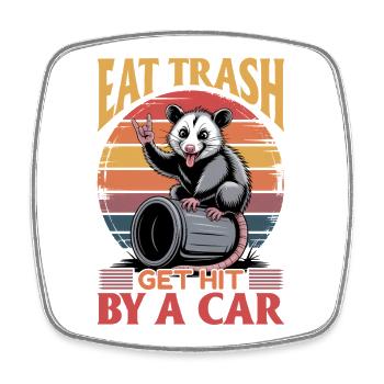 Funny Opossum - Square fridge magnet - white - Front
