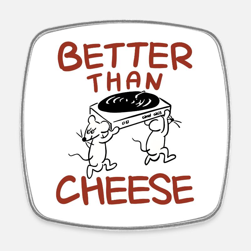 funny mice - Square fridge magnet - white