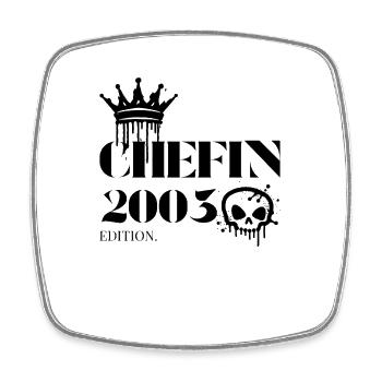 Édition Chefin 2003 Powerfrau 22 ans - Magnet carré - blanc - Devant