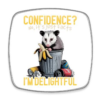 Funny Opossum - Square fridge magnet - white - Front