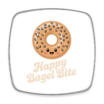 Bagel - Magnet carré - blanc - Devant