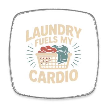 Humour en lingerie - Magnet carré - blanc - Devant