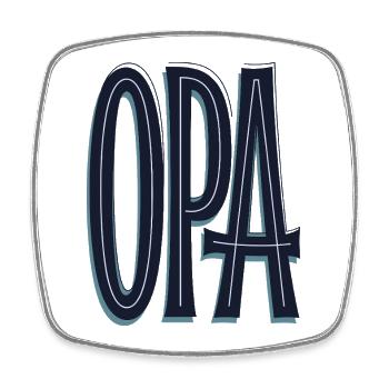OPA Grossvater Opi - Viereckiger Kühlschrankmagnet - Weiß - Vorne