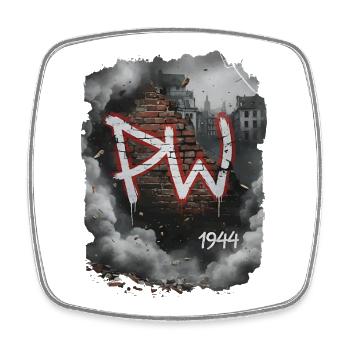 Art mural de l’insurrection de PW 1944 - Magnet carré - blanc - Devant
