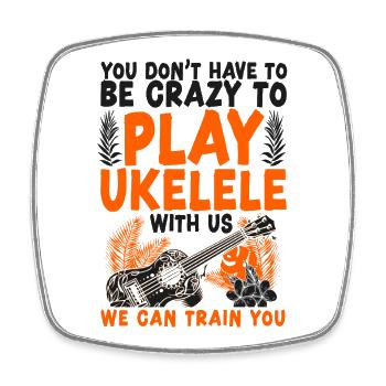 Hawaiian Ukulele Uke You Don't - Viereckiger Kühlschrankmagnet - Weiß - Vorne