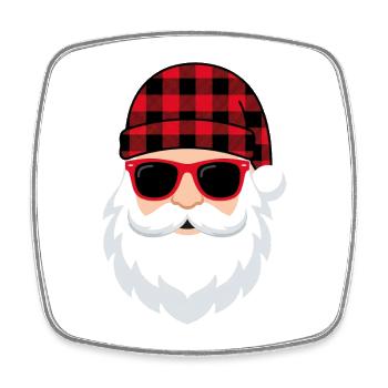 Humor Christmas Man Santa Claus - Viereckiger Kühlschrankmagnet - Weiß - Vorne