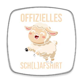 Official Sleep Shirt Sleeping Sheep - Square fridge magnet - white - Front