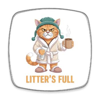 Morning Roast - Square fridge magnet - white - Front