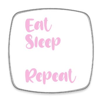 Eat Sleep Yoga Repeat - Square fridge magnet - white - Front