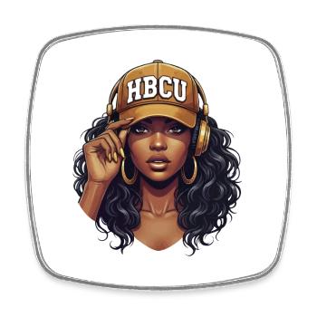HBCU – African Roots Black Excellence Pride - Square fridge magnet - white - Front