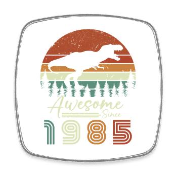 awsome_since_dinaseur_1985 - Magnet carré - blanc - Devant
