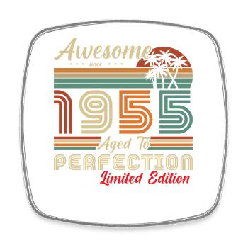  awesome since 1955 - Magnet carré - blanc - Devant