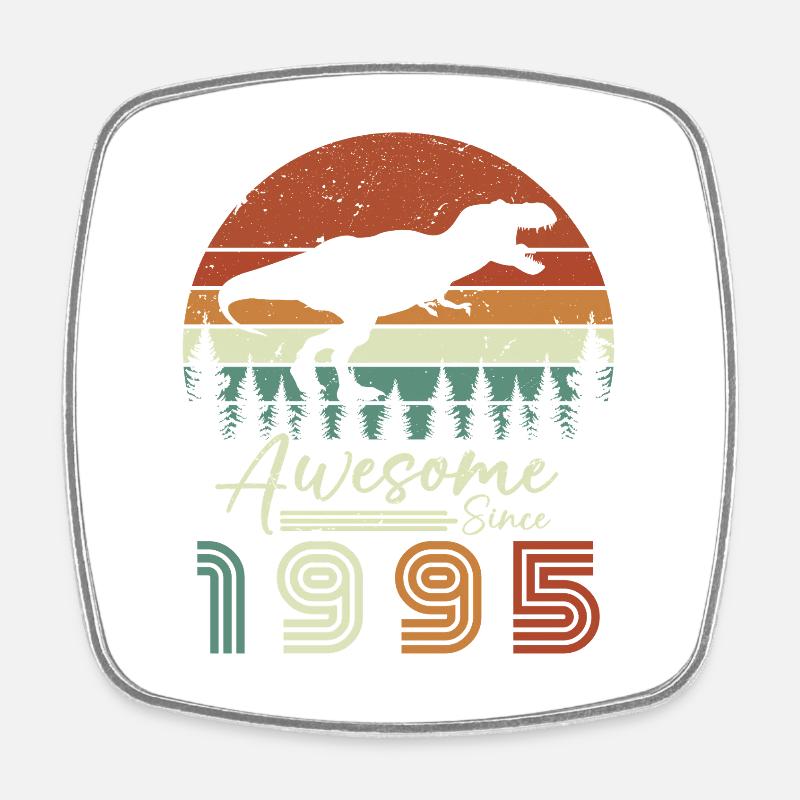 awsome_since_dinaseur_1995 - Square fridge magnet - white