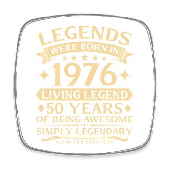 Vintage 1976 Vintage Né 50e anniversaire - Magnet carré - blanc - Devant