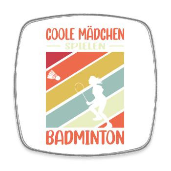 Joueur de badminton offre des tenues de badminton - Magnet carré - blanc - Devant