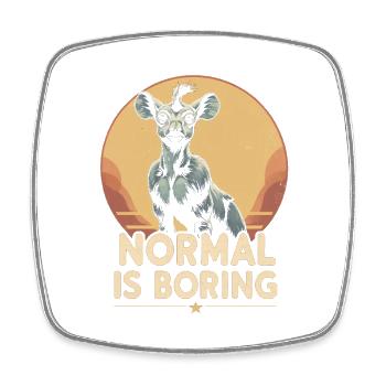 Okapi Tier Normal Is Boring - Viereckiger Kühlschrankmagnet - Weiß - Vorne