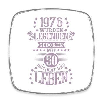 Légende des proverbes d’anniversaire vintage 1976 - Magnet carré - blanc - Devant