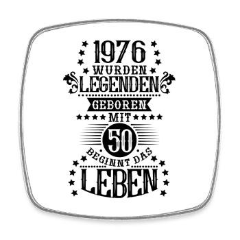 Les légendes sont nées lors du 50e anniversaire de 1976 - Magnet carré - blanc - Devant