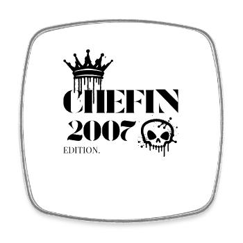 Chefin Edition 2007 Fun Geburtstag Spruch - Magnet carré - blanc - Devant