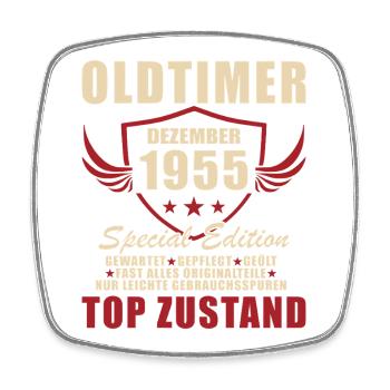 Oldtimer December 1955 Special Edition - Square fridge magnet - white - Front