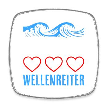 North Sea Holiday NORDDEICH SURFER FUNNY - Square fridge magnet - white - Front