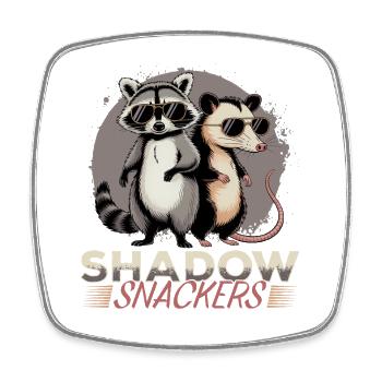 Funny Opossum and Raccoon - Square fridge magnet - white - Front