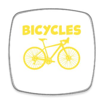 Too many bikes, no one ever said - Square fridge magnet - white - Front