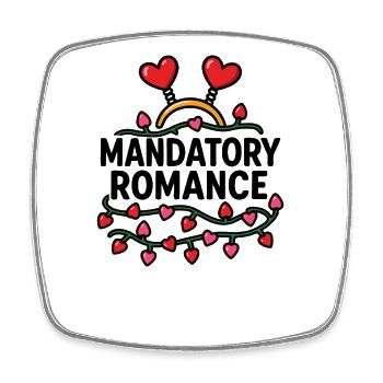 Lecture romantique incontournable : Drôle de Saint-Valentin Ro - Magnet carré - blanc - Devant