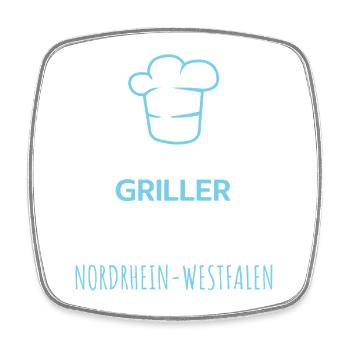 Die besten Griller aus Nordrhein-Westfalen Design - Viereckiger Kühlschrankmagnet - Weiß - Vorne