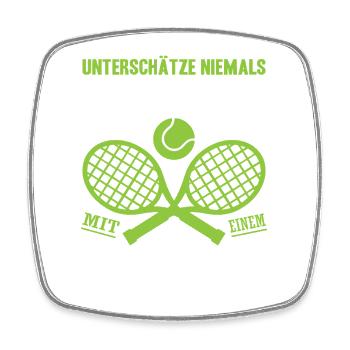 Tennis Player Gifts Tennis Sayings Outfits - Square fridge magnet - white - Front