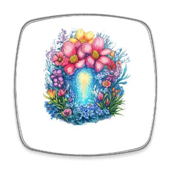 Blossom Portal of the Flood of Colors - Square fridge magnet - white - Front