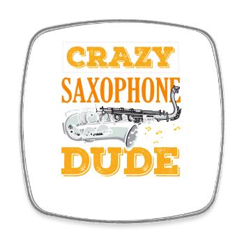 Saxophone Dude Saxophoniste Membre du groupe - Magnet carré - blanc - Devant