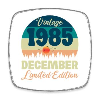 40-jähriges Jubiläum 40 Jahre Dezember 1985 Geschenkidee - Viereckiger Kühlschrankmagnet - Weiß - Vorne