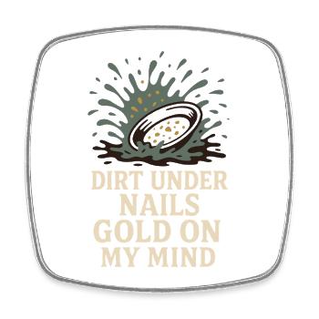 Plaque de loisir pour la recherche d’or Cadeau Creek - Magnet carré - blanc - Devant