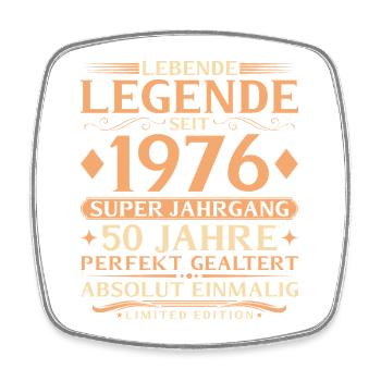 Year of manufacture 1976 Super vintage 50th birthday - Square fridge magnet - white - Front